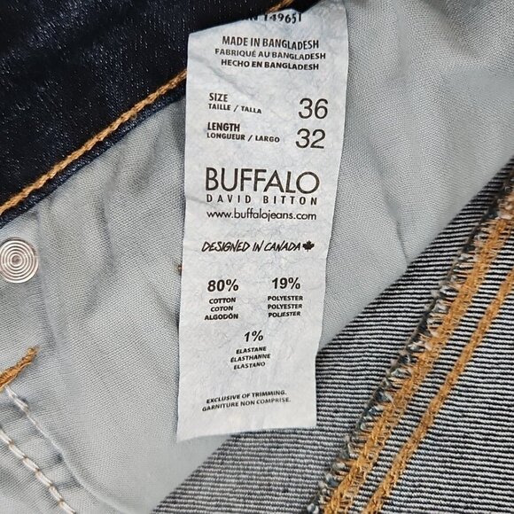Buffalo By David Bitton Men's Size W36 L32 Slim Boot King Stretch Fit Jeans NWT - Picture 15 of 16